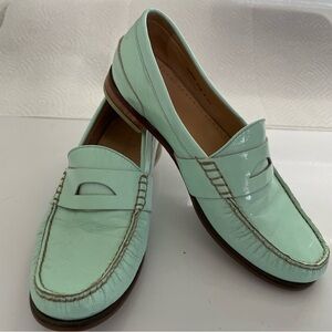 Cole Haan Light Green Leather Loafers